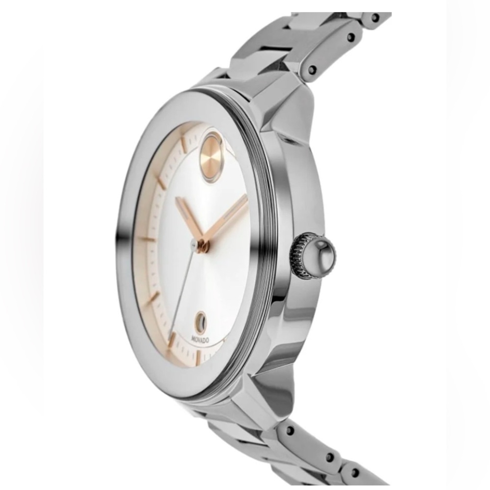 New Movado Bold Women’s Verso Stainless Steel Bracelet Watch 3600747 - Picture 3 of 4